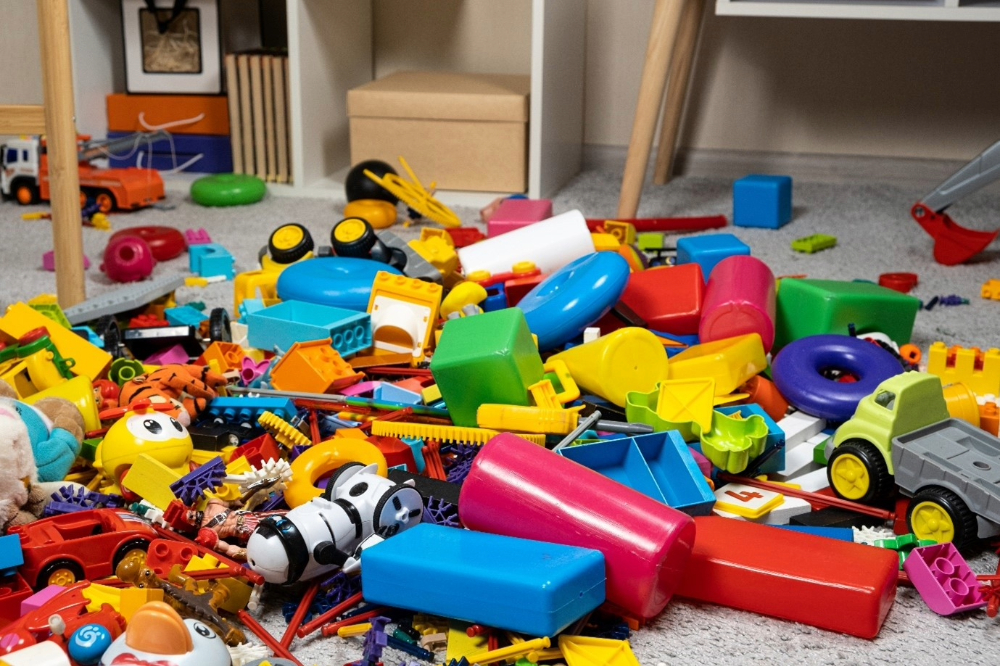 messy current state of toys